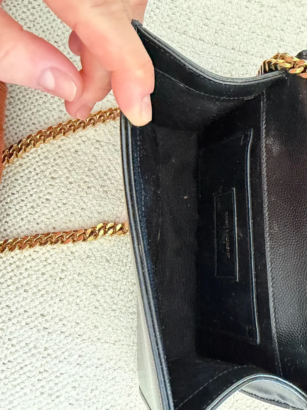 YSL Kate Small Bag - Yves Saint Laurent Kate Black Crossbody with Gold Chain